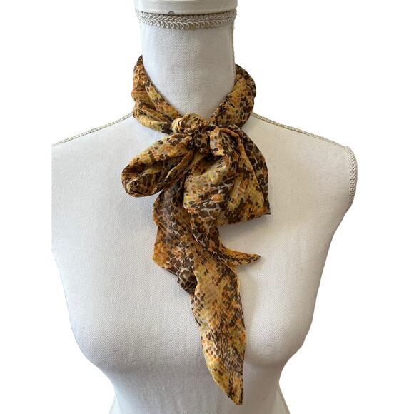 Python Snake Print Chiffon Scarf - Picture 2 of 5